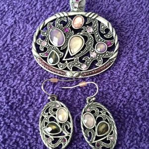 Pendant and Matching Earrings.