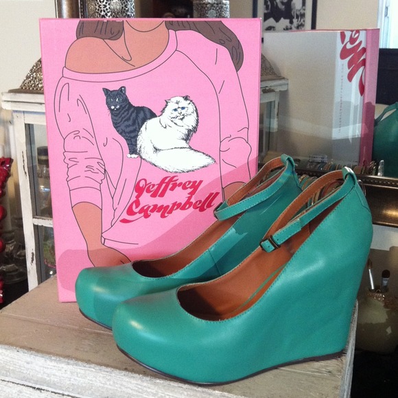 Jeffrey Campbell Shoes - Jeffrey Campbell Leather Adelaide Wedge BRAND NEW!