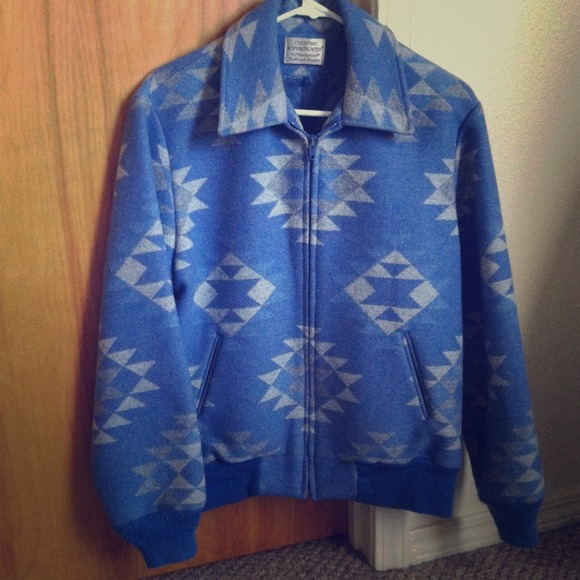 SOLD - Pendleton wool jacket blue and gray coat
