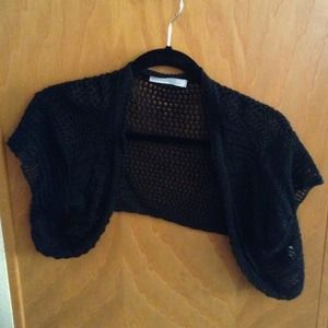 Black short cardigan