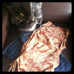 Brown && Burnt Orange Tank. NWOT