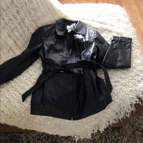 Genuine leather trendy coat