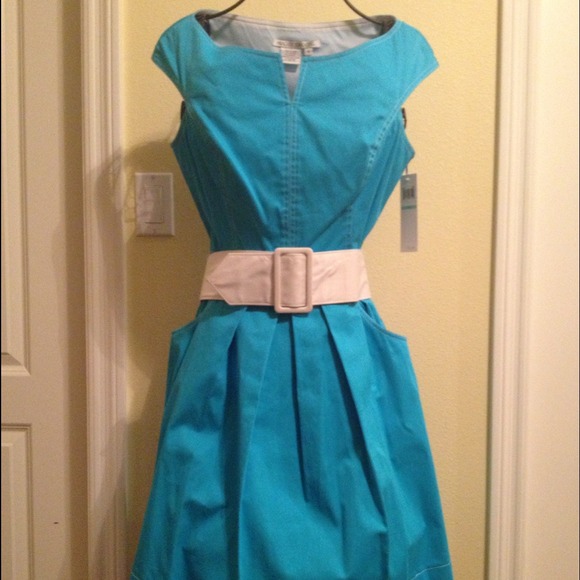 Never worn teal retro-style dress