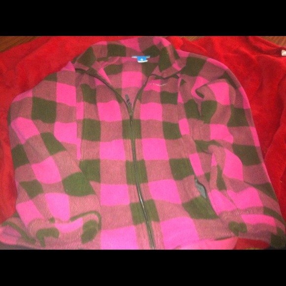 Pink and white Columbia jacket