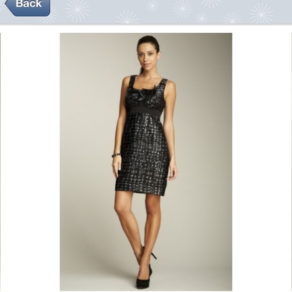 Taylor appliqué metallic dress