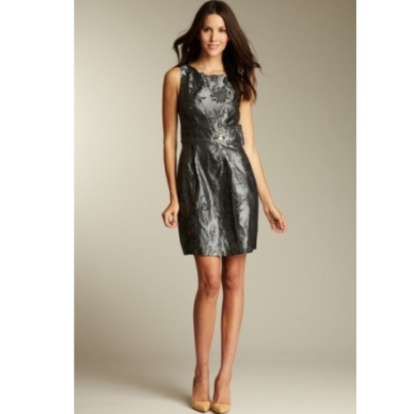Taylor metallic floral dress