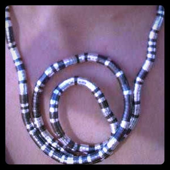 Multi-color gun metal and silver Snake Twist.
