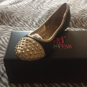 JustFab Spikey Flats NWOT