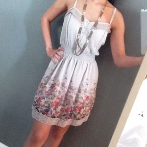 **REDUCED Grey, floral and lace, kimchi blue dress