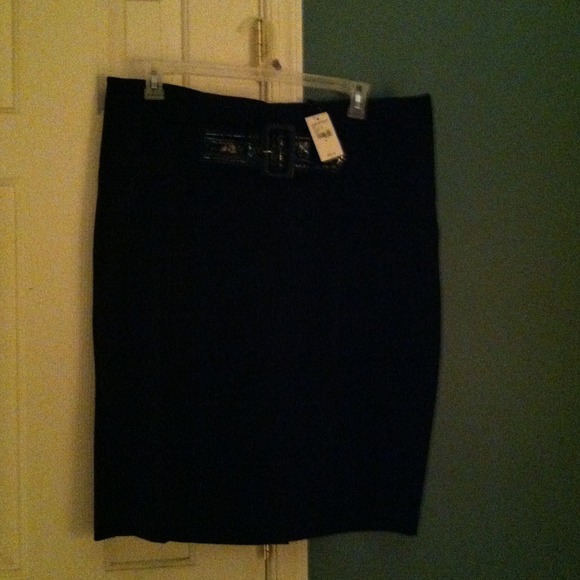 Black, pencil skirt.