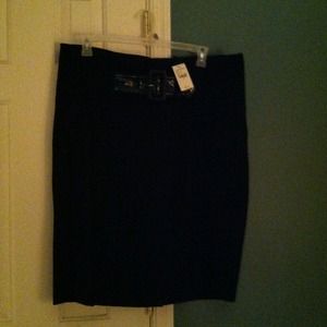 Black, pencil skirt.