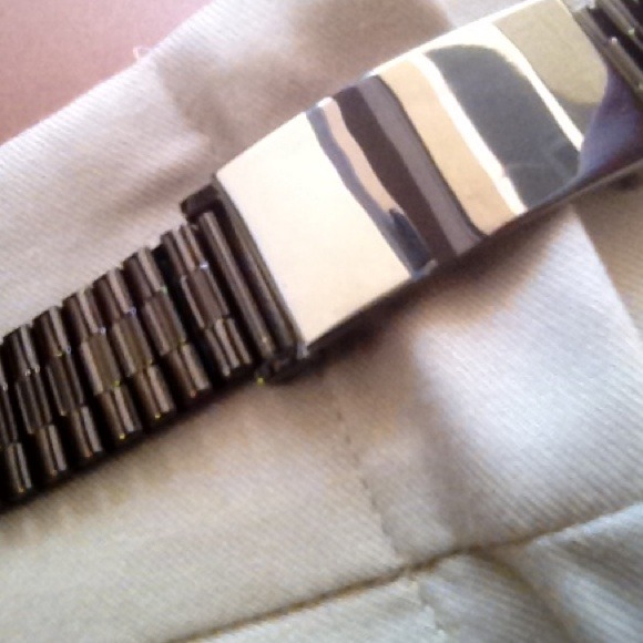 MARC JACOBS watchband belt in chrome/black NWT