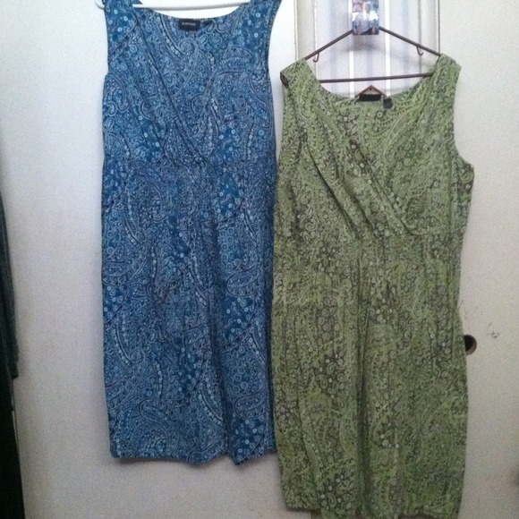 Blue and green summer dresses