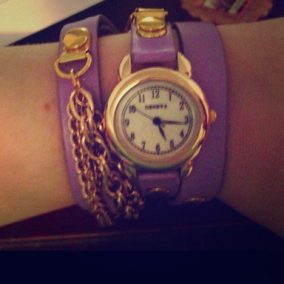 Jewelry - RESERVED! Never worn Geneva wrap watch lavender