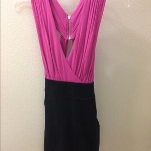 Larok pink & black party dress