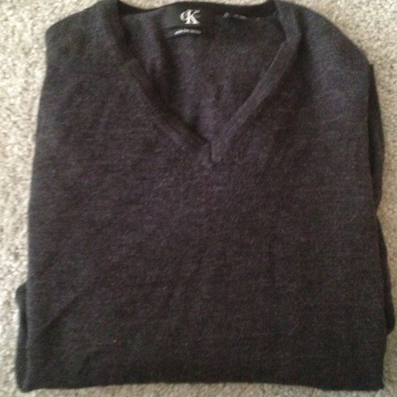 Calvin Klein merino wool dark grey medium sweater