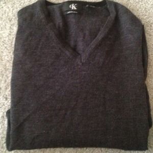 Calvin Klein merino wool dark grey medium sweater