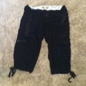 Black Khaki Capris