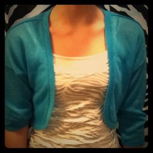 Blue over sweater