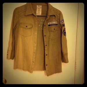 Military dark green jacket