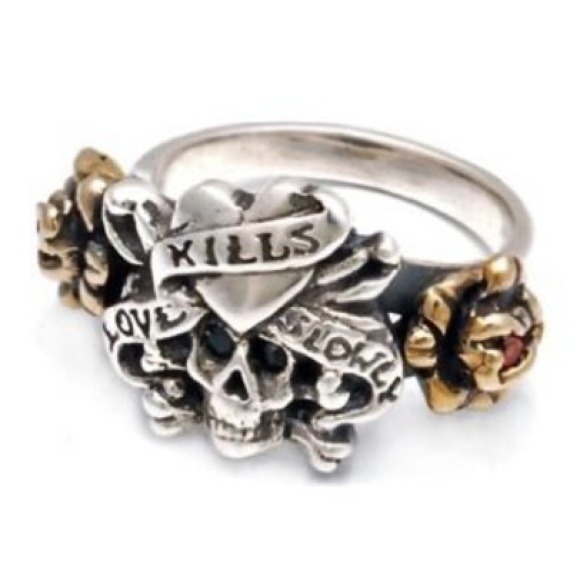 Ed Hardy Love Kills Slowly Ring