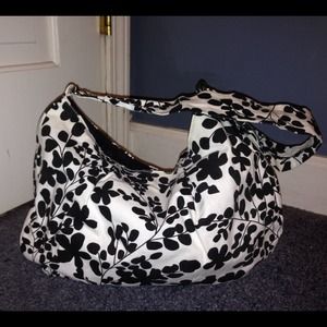 Black & White Floral purse