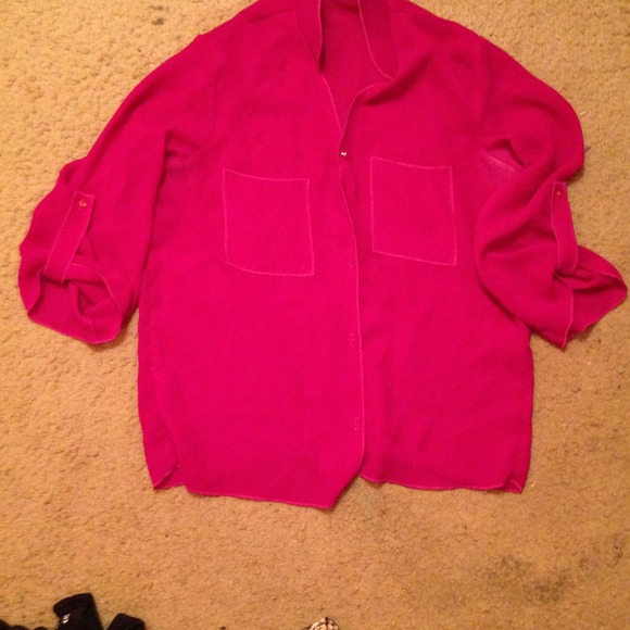 Chiffon magenta blouse