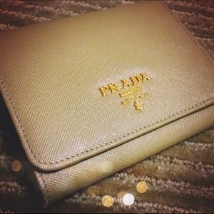 Prada Saffiano Trifold Wallet