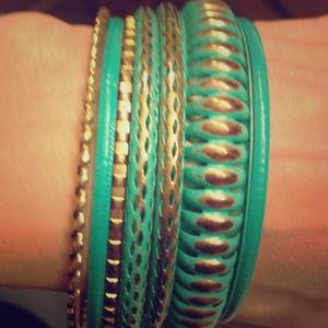 Stack of bangles!! Turquoise!!