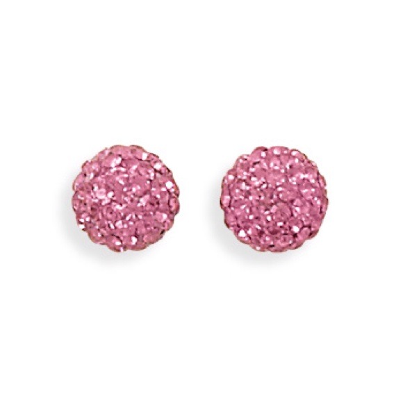 😍Pink Fireball Stud Earrings😍 - Picture 1 of 2