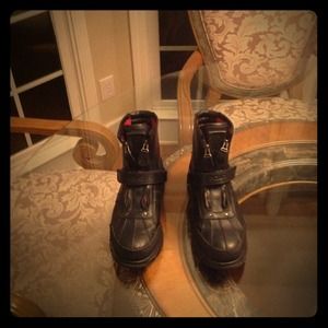 Black Leather Polo Boots