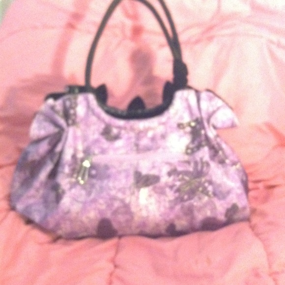 Black & Purple butterfly D&G handbag - Picture 2 of 3