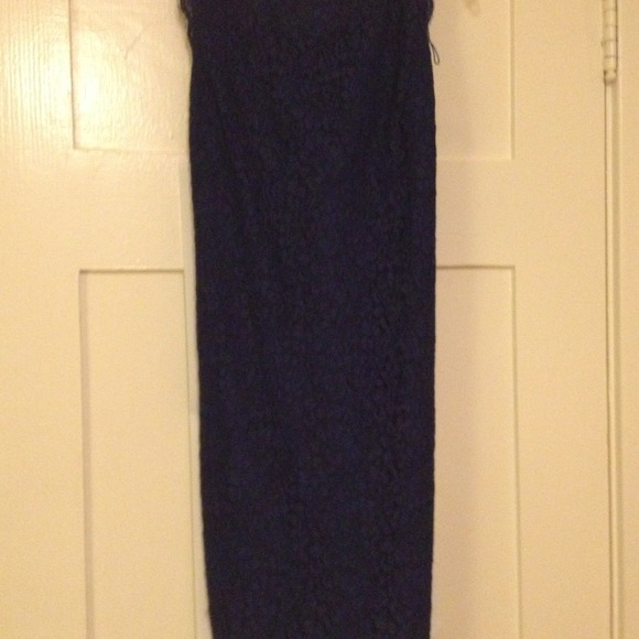 Adrianna Papell navy blue lace dress. - Picture 1 of 4
