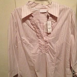 Pink and gray stripped shirt