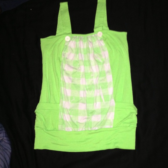 Debs lime green tang top
