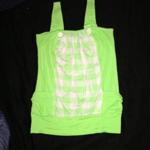 Debs lime green tang top