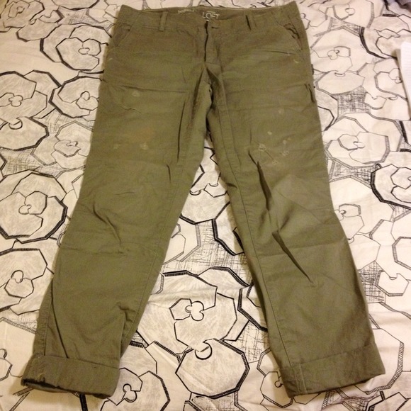 Loft by Ann Taylor distressed boyfriend chinos