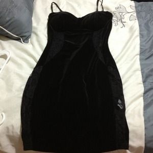 Sexy laze black dress