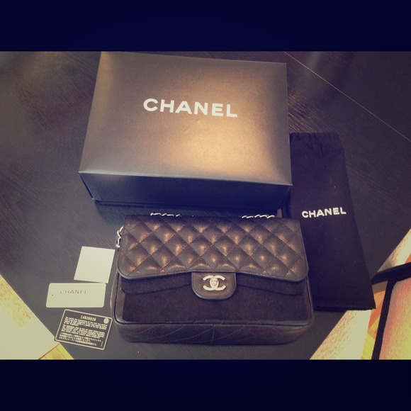 ⛔Sold! CHANEL jumbo w double flap &silver hardware