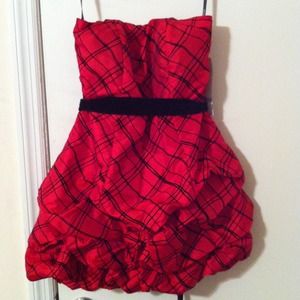 Red black stripped dress!