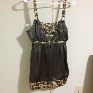 Reversible top olive green and gold
