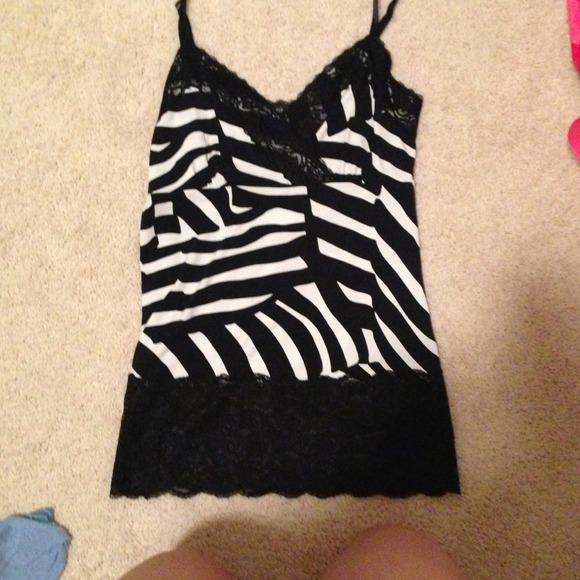 White House Black Market sexy zebra tank