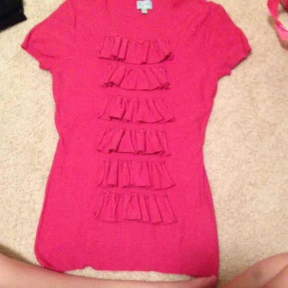 Coral pink sweater shirt