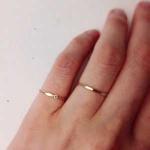 Jewelry - dainty yellow gold filled bar chain ring Jewelry - dainty yellow gold filled bar chain ring