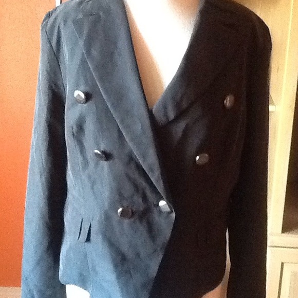 GUESS JET BLACK JACKET SIZE 10 - Picture 2 of 15