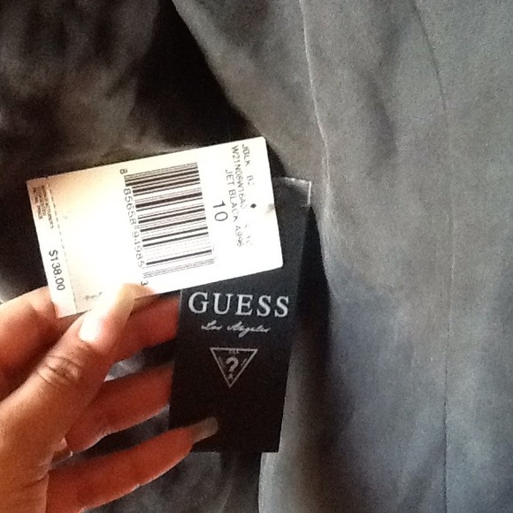 GUESS JET BLACK JACKET SIZE 10 - Picture 3 of 15