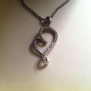 Diamond & sterling silver necklace