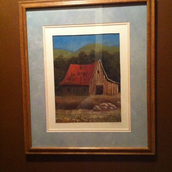 Original pastel painting by Joyce of barn