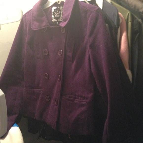 Purple worn coat