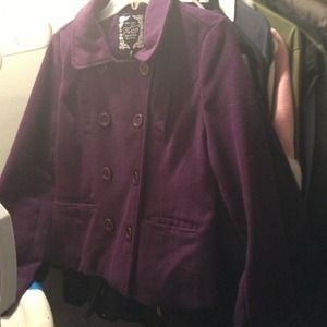Purple worn coat